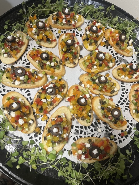 Bruschetta platter. Party Food Platters. Los Angeles Catering Service.